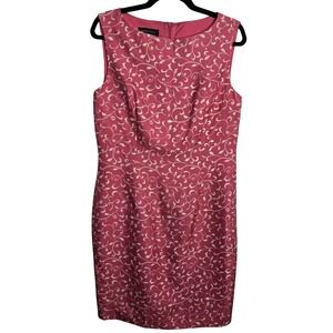 Spenser Jeremy Pink Floral‎ Silk Sleeveless Sheath Dress Size 10